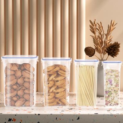 China Freshness Preservation Heighten Pantry Organizers 4 Pcs Plastic Large Cereal Cat Dog Food Container Food Storage Containers Sets Snack for sale