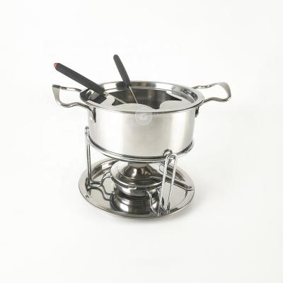 China Stocked Mini Cheap Price Chocolate Stainless Steel Cheese Party Fondue Maker Set for sale