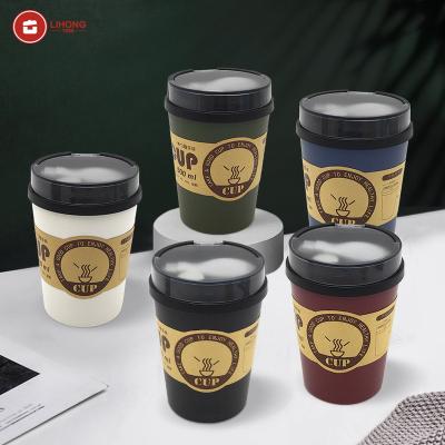 China PORTABLE Wholesale Coffee Accompanying Cup Net Celebrity Cup Oatmeal Hot Water High Value Plastic Tumbler for sale