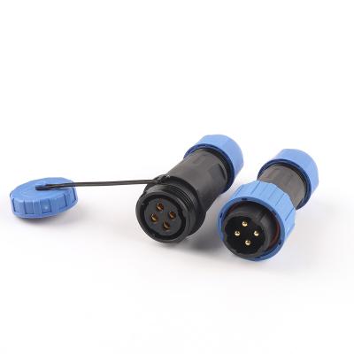 China Power LP20 IP68 Mating Pin Panel Mount Wire Cable Connectors Male Plug 4 Plug Waterproof Aviation Female Screw Connection for sale