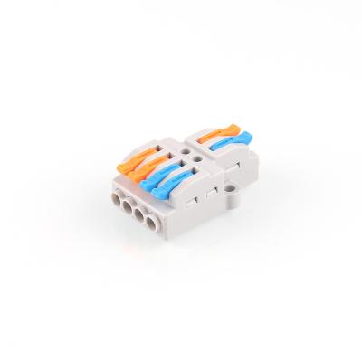 China Universal Power Wiring Connectors Cable Spring Connector Flattening Quick Splice 2 TB Compact SPL In 4 Conductor for sale