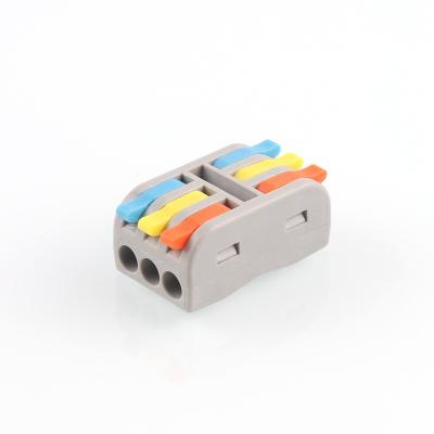 China Power Wire Connectors 3 Pin Terminal Block Wiring Led Strip Cable Conectors Quick Flattening Mini Quick Connector Universal Compact for sale