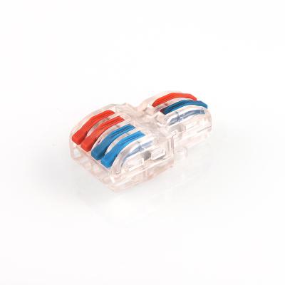 China SPL 42T Wire Connector Flattening Power Cable Connector Fast Conductor Universal Wiring Transparent TYPE Terminal Block for sale