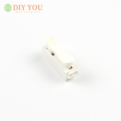 China Power Electrical Cable Connector Clamp Terminal Block ZQ-1 1Pin Input 2 Pin Output Wire Connectors LED Strip Light Quick Connect for sale