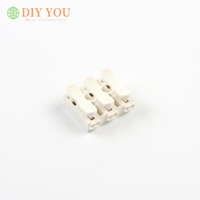 China Quick Power ZQ-3 250V 6A LED Strip Light Wire Connectors Electrical Cable Connector Terminal Block Terminal Block 3 Pin Input 6 Pin Output for sale