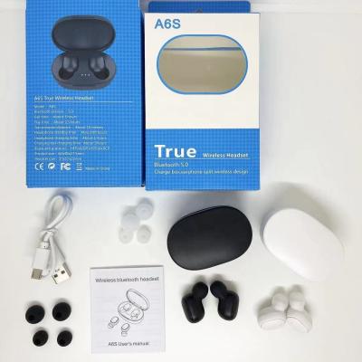 China 2021 New Arrival A6S MI Genuine Earbuds Earbuds Pods V5.0 Size In-Ear Mini Wireless Stereo Headphones Sports For XiaoMi Airdots for sale