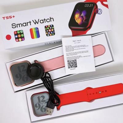 China 2021 cheap original price 100% touch screen t55 plus m2 smart watch hot sale series 6 smartwatch wear smart watch iwo android 13 reloj for sale