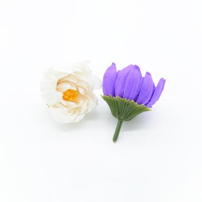 China Inunion 2022 Valentine's Day Trends 50pcs Artificial Flower Box 5cm Soap Flower Head Soap Aster Lotus Flowers New for sale