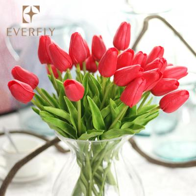 China Fashional Factory High Quality Hot Selling Tulip Artificial PU Fake Floral for sale