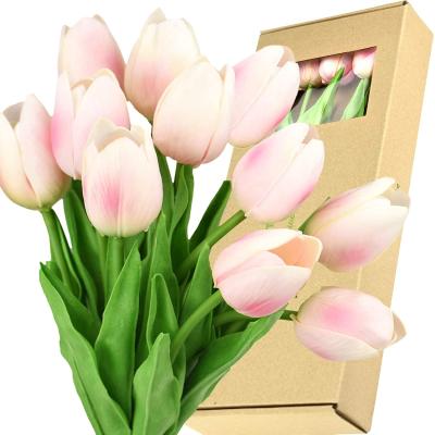 China Hot Selling DIY Gift Artificial Flower Bouquet Faux Tulips For Centerpiece Flower Arrangement Decor for sale