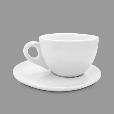 China Sustainable Wholesale Ceramic Coffee Cup And Saucer Set Porcelain Tea Cup With Saucer Dish for sale