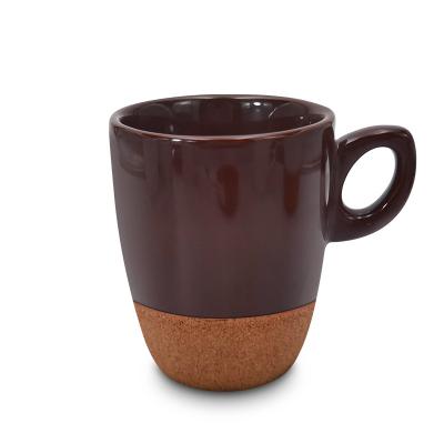 China Viable High Quality Fine Price Wholesale Bone China Cup Set Cork Coffee Tea Mug New for sale