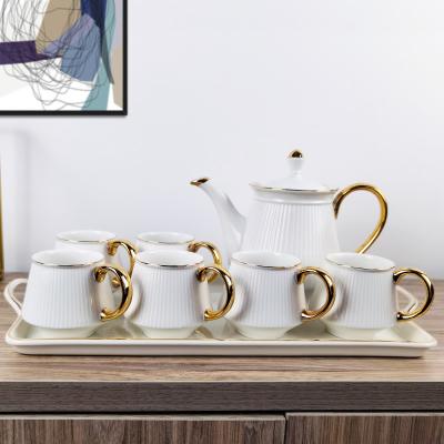 China Viable Wholesale White Teapot Set Custom Porcelain Coffee Teapot for sale