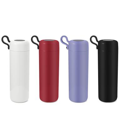 China 2021 Temperature Display Temperature Control Travel Mug Smart Thermos Bottle With Ceramic Coating And Tea Infuser for sale