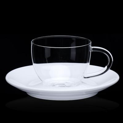 China Sustainable High Quality Clear Glass Coffee Cup Mugs For Tea And Coffee With High Borosilica Material for sale