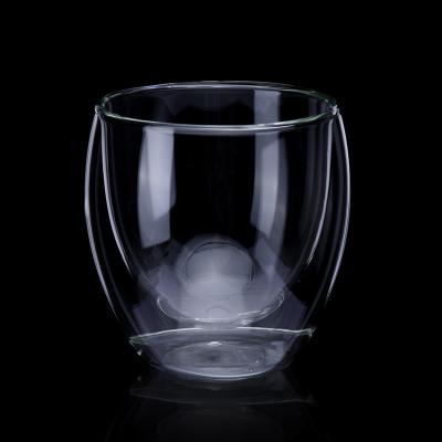 China High Borosilicate 260ml Aesthetic Glass Cups Viable Juice Cup And Glass Tea Cup for sale