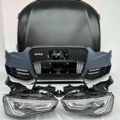 China PP Popular and best-selling for Audi A5 B8 S5 RS5 sports style front bumper with grille PP material for Audi RS5 body kit for sale