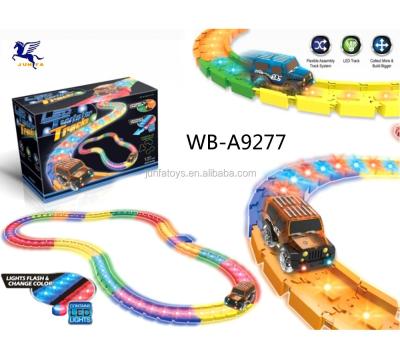 China LIGHTWEIGHT Kids DIY Puzzle Racing Rail Car Flexible Track Toy For Education Tracksuit for sale