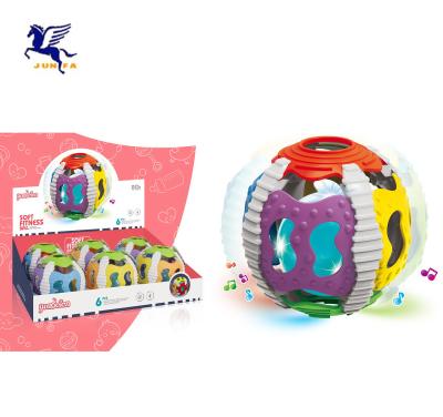 China Colorful Educational Fitness Ball Plastic Baby Rattle Ball Toy Wl-00250 for sale