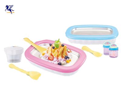 China Kids Pretend Play Sets Ice-Frying Game Kids Toy Mixer Kitchen Educational Machine DIY Children's Tool Kit Toy WK-16767 for sale