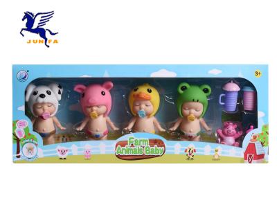 China New Mini Toy Farm Animal Doll Set Baby Toy Girl Birthday Gift for sale