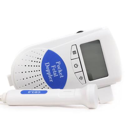 China Plastic Professional Portable Baby Heart Monitor Color Ultrasound Fetal Doppler Machine for sale