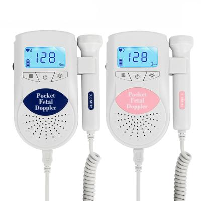 China 2020 Hot Selling Amazon Baby Ultrasonic Heartbeat Detector Plastic Fetal Doppler Monitor Machine For Home Use Medical Fetal Doppler for sale