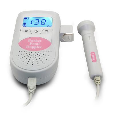 China 2020 New Design Baby Plastic Heart Detector Portable Fetal Doppler Pocket For Sale Hand Held Doppler for sale