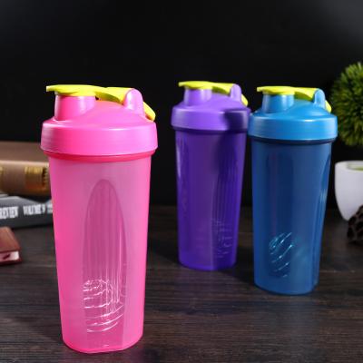 China Viable Custom Colored Free Gym Sports Plastic Shaker Bottle For Protein With Shaker Bottle With Mixing Ball for sale