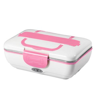 China Sustainable Easy Transport Food Warmer Car Heated Electric Lunch Box With Electric Stainless Steel Food Box Lunch Box for sale