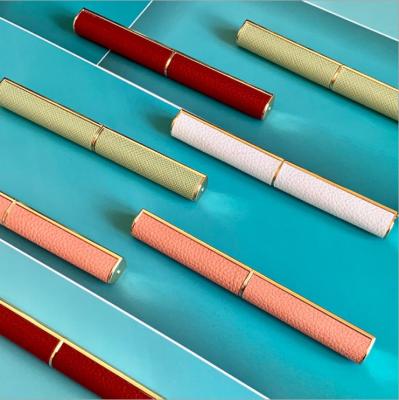 China Cosmetics Wholesale Luxury Shaped Lipstick Labeling Container Empty Slim Lipstick Tube for sale