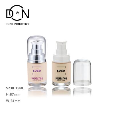 China Clean Personal Care 15ml Matte Clear Bottle Foundation Packaging Empty Tube For Cosmetic Product for sale