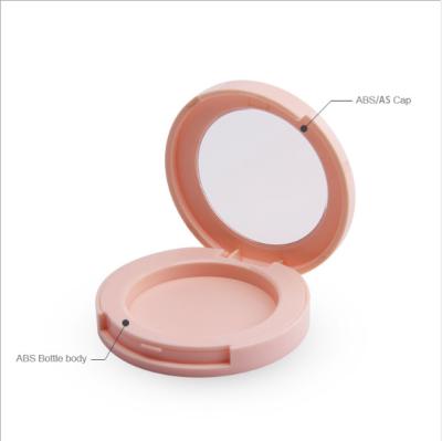 China Cosmetics Cosmetics 58mm Blush Luxury Custom Cute Case Container Pink Pressed Powder Case Wholesale Compact Packaging for sale