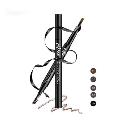 China Waterproof Double Ended Eyebrow Pencil With Brush OEM Wholesale Eyebrow Pencil for sale