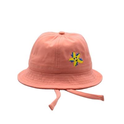 China Foldable Breathable Kids Fishing Fisherman Wide String Custom Logo Brim Kids Bucket Hat Cap for sale