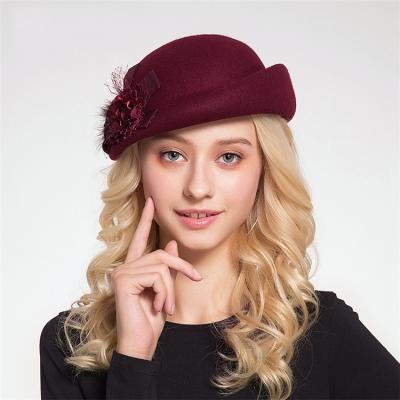 China Character Morden Style Beret Hat Berets Hat Hanger Women Wool 100% Gorras De Boinas Crush You Shape Stylish Hat for sale