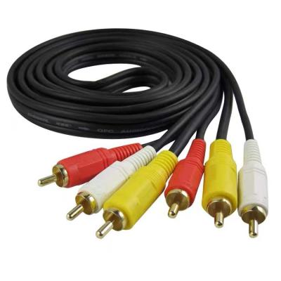 China Hot Sale COMPUTER Three Rca To Rca Three Shielded AV Audio RCA Cable for sale