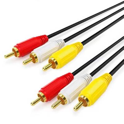 China COMPUTER RGB red white yellow conversor rca 1.5m cables RCA-video output audio cable for sale