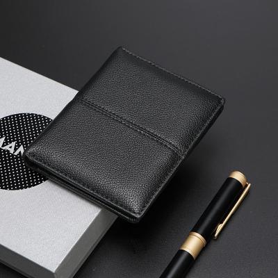 China Weichen Factory Direct Selling Waterproof Business Pinch 2021 Korean Leather Man Fashion Style Mini Money Bag Coin Short Wallets for sale