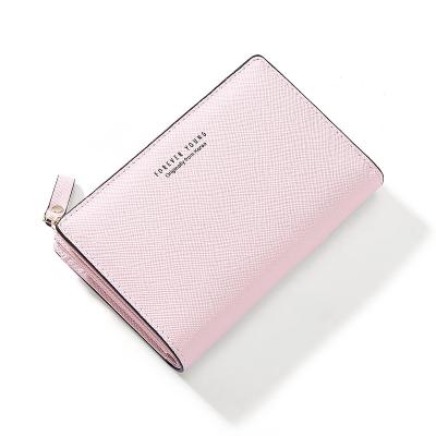 China Hot Selling Short Breaking Purse OEM Korean Style Purse Manufacturer Forever Young Waterproof Wallet for sale