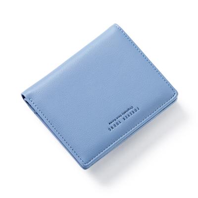 China Waterproof Weichen Youth Forever PU Leather Short Wallet Fashion Coin Purse for sale