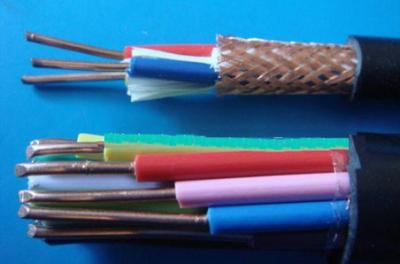 China YVVP Multi Core Electrical Cable for Meter , Copper Wire Woven Shielded PVC Sheathed Cable for sale