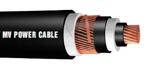 China envoltura externa aislada Xlpe de alto voltaje del PVC del cable de alambre de cobre 8.7/15KV en venta