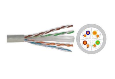 Cina Rame solido del cavo di lan dell'interno all'aperto LDPE/del PVC CAT5E 24awg 4P 0.50mm in vendita