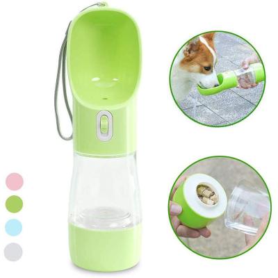 China Cheap Portable Stocked With Bowl And Food Container Pet Travel Water Bottle Dog Drinking Bottle for sale