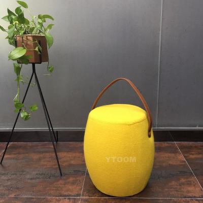 China Modern Home Furniture Round Portable Fabric Stool for sale