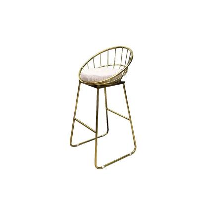 China Modern Luxury Gold Color Furniture Stainless Steel Bar Stool for sale