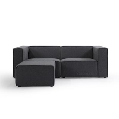 China Modern Modern Gray Cashmere Fabric Corner Sofa for sale