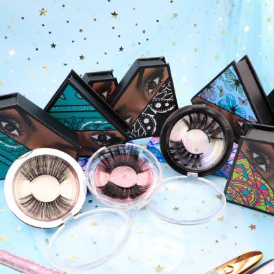 China Customized box private label factory price eyelash production long lasting custom Vegan 3d silk eyelashes for sale