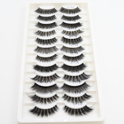 China Wholesale 3D Fluffy Curly Strip Cruelty Free Fluffy Natural Faux Mink Eyelashes Competitive Prices for sale